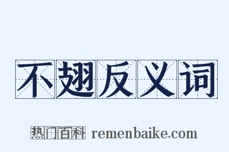 不翅反义词是什么意思的图片